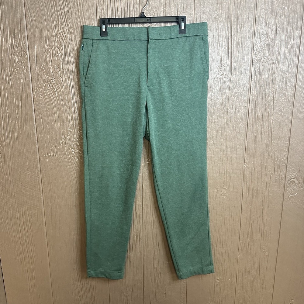 Bonobos All Week Flex Pants Mens L SHORT‎ Zip Pocket Stretch Knit Wicking Green